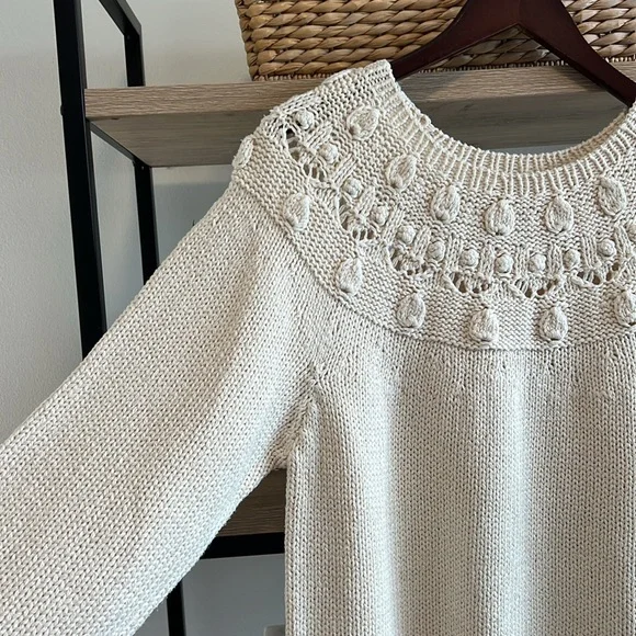 Vintage Jantzen Silk Blend Knitted By Hand Textured Sweater, M - Picture 5 of 8